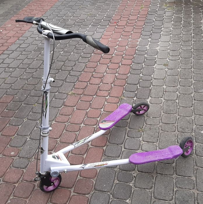 Speeder- hulajnoga balansowa, trójkołowa, biało- fioletowa