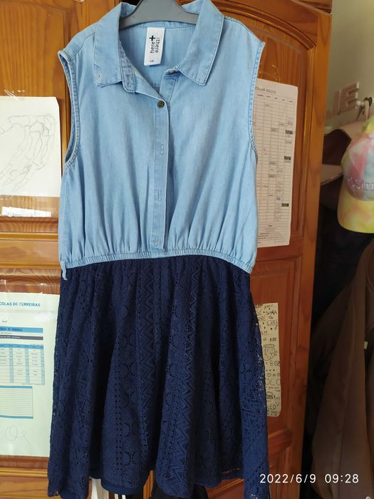 4 Vestidos de ganga menina