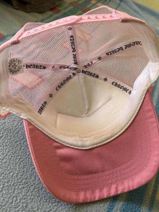 Chapeu chrome hearts rosa