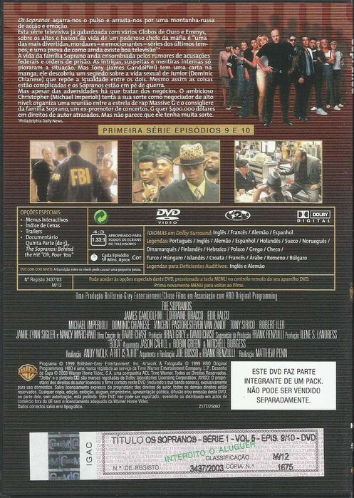 Os Sopranos: A Primeira Série (6 DVD)