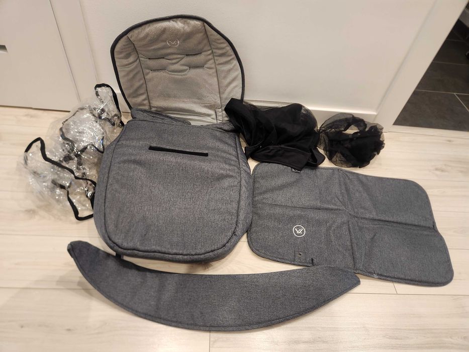 Wózek Muuvo Quick 2.0 Graphite spacerowy + gondola + akcesoria +gratis