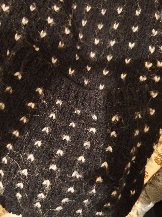 Ciepły gruby  sweter rozpinany z alpaka rozmiar M