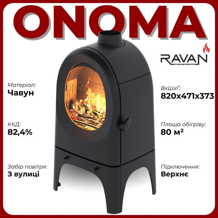 ПІч камін чавунна RAVAN Onoma