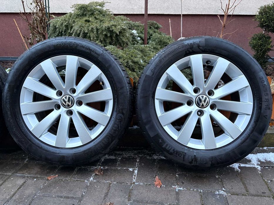 Oryginalne Koła 16 cali Alufelgi Passat B7 Volskwagen Audi Golf Caddy