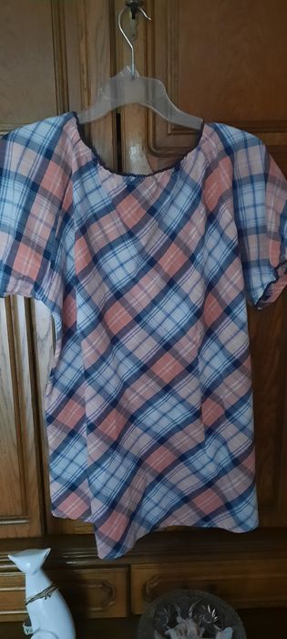 Bluzka krata XXL bawełna
