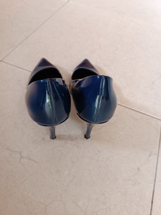 Sapatos Aldo pele, azul marinho