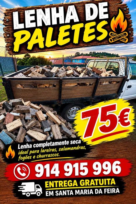 Carga lenha paletes