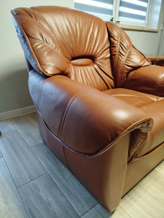 Piękny kpl.z naturalnej skóry