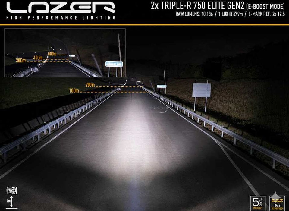 Zestaw Lamp LAZER TRIPLE-R 750 Elite GEN2 - TOYOTA HILUX 2015 +