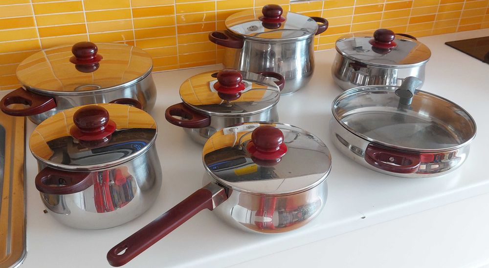 Trem cozinha 7 peças inox