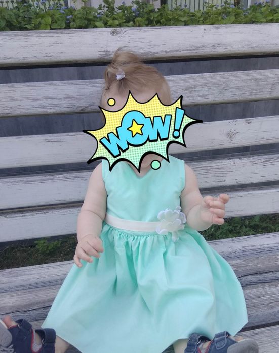 Платье ментоловое летнее