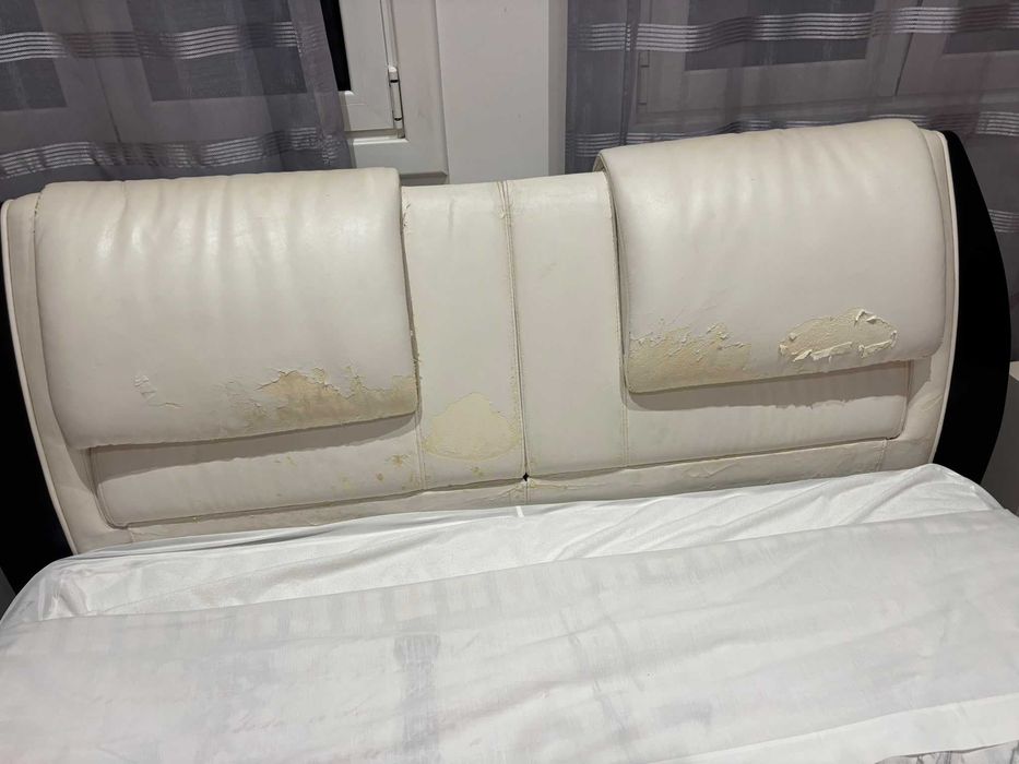 Cama de casal 160x200 - Pele branca + Estrado + Colchão