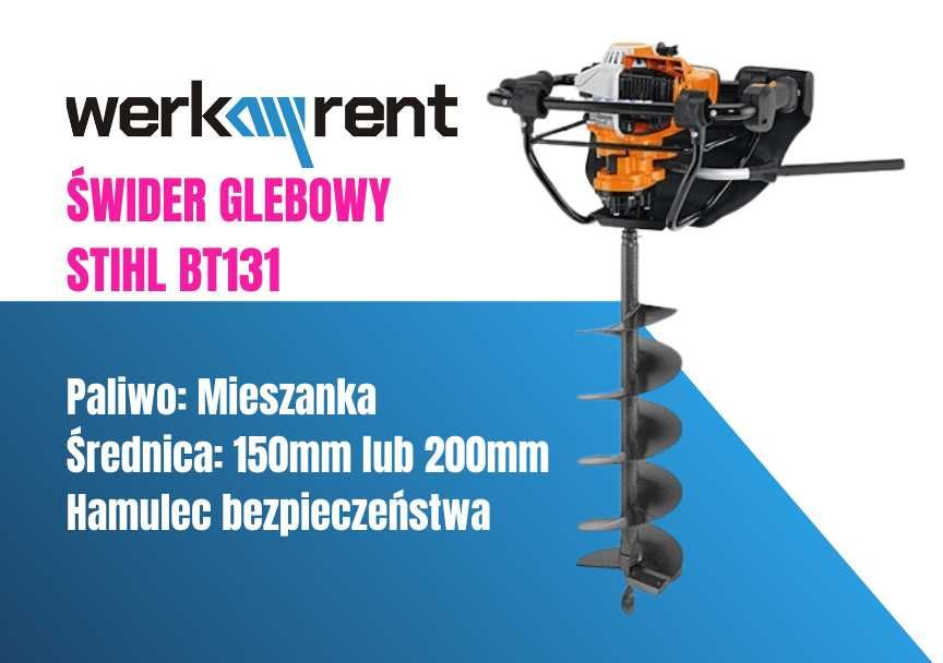 WYNAJEM Wiertnica do ziemi | Kafar do wbijania słupków | Świder STIHL