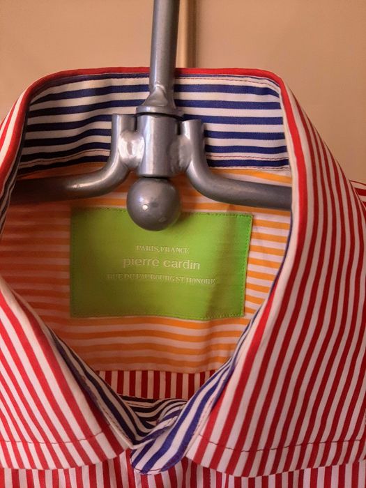 #Pierre Cardin koszula w paski czerwona