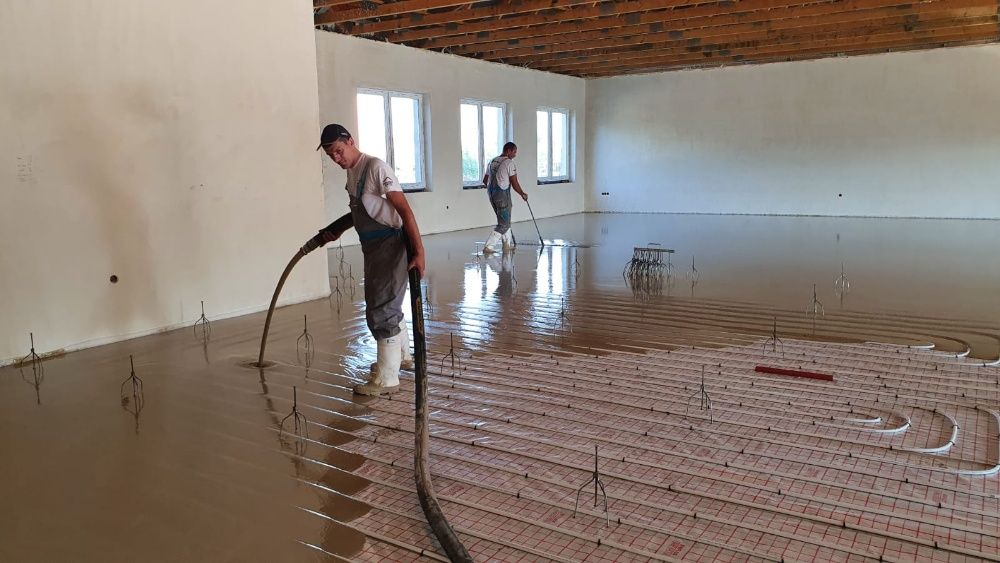 Posadzki wylewki anhydrytowe . PIANOBETON, styrobeton