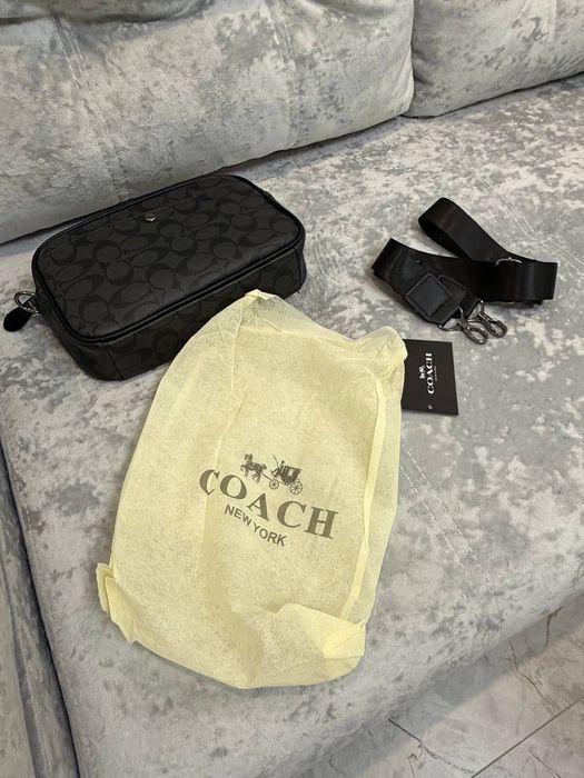Сумка через плече Coach, чоловіча, чорна