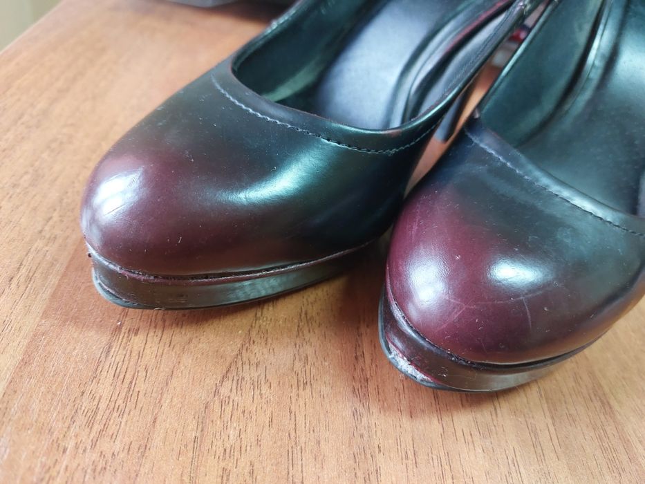 Buty półbuty damskie Graceland r.38 czarny/ciemny bordo