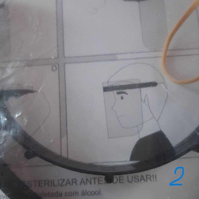 NOVO Viseiras de Proteção Facial com acrílico resistente
