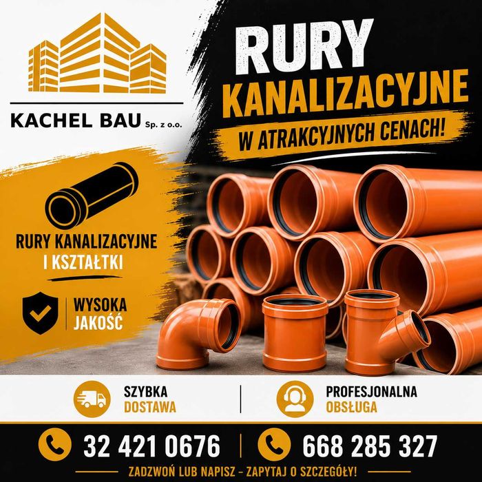 Rury kanalizacyjne, kształtki, dreny