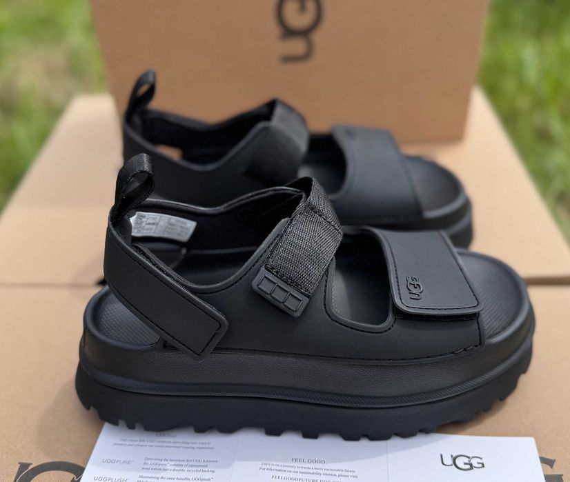 ‼️Ціну Знижено / Останні Пари‼️Оригінал / Босоніжки Ugg Goldenglow Sandals Black / Босоножки Угги/ Сандалі Угг/ Уггі