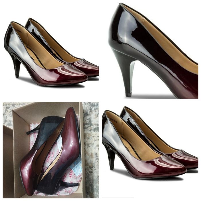 Szpilki lakierowane Jenny fairy czarne szpilki ombre