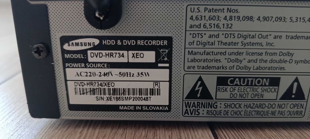 Samsung DVD-HR734, pilot