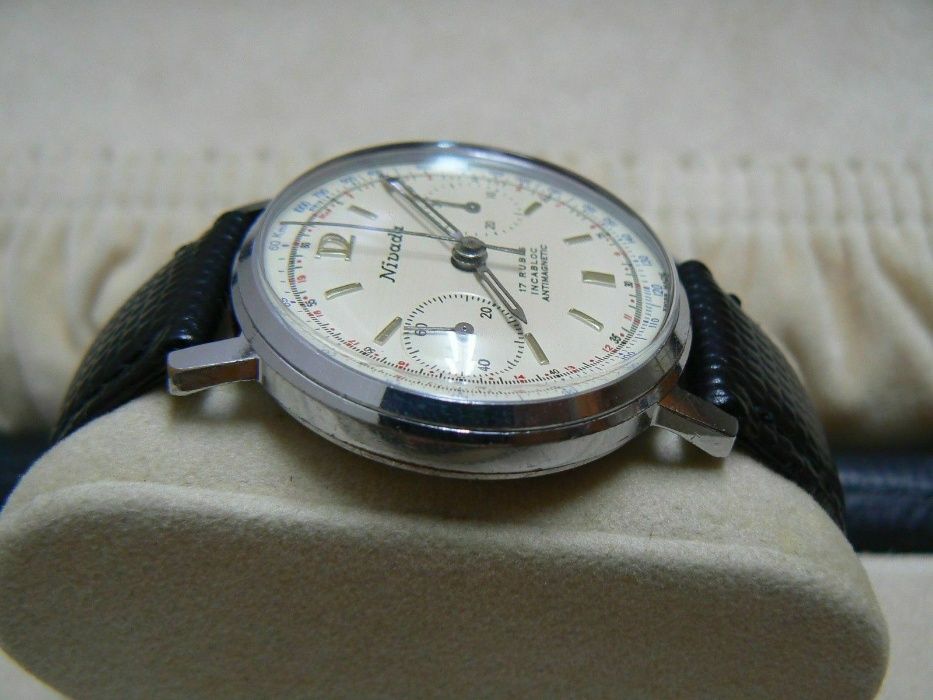 Nivada cronógrafo Cal. Landeron 248 - Excelente estado geral