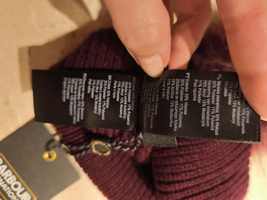 BARBOUR czapka damska nowa z metką