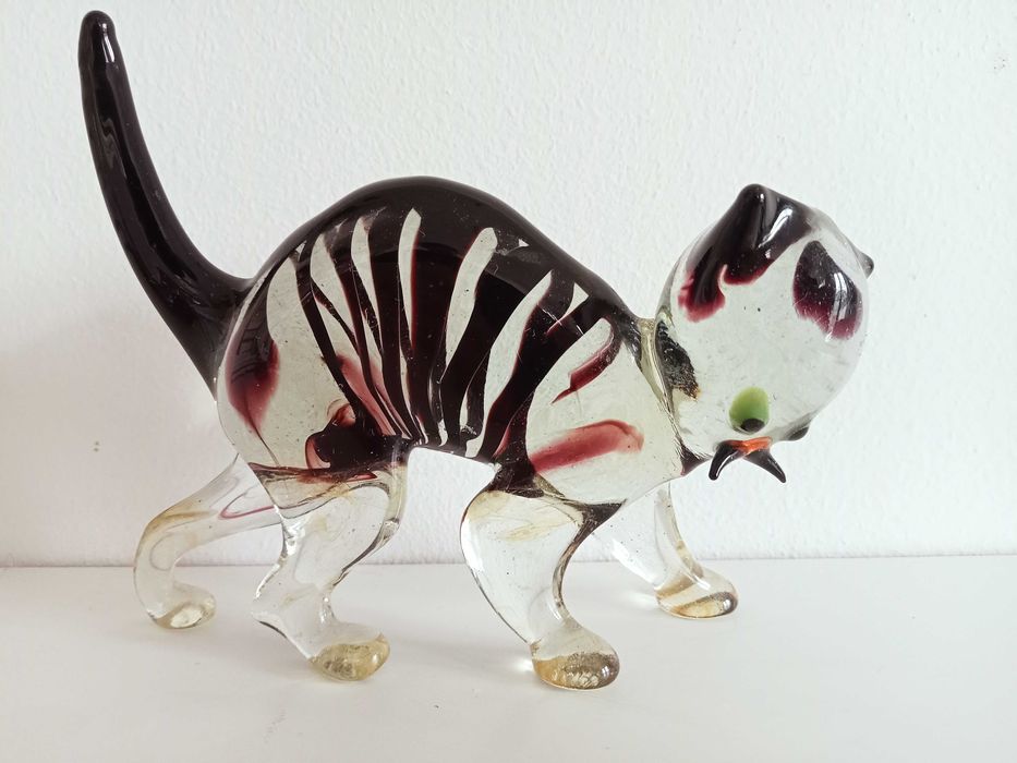 Koty szklane figurki kot szkło