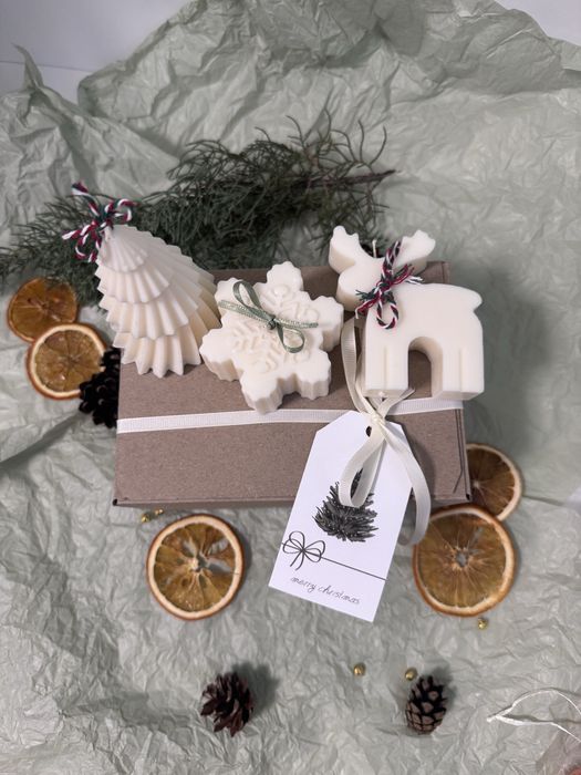 Набір свічок, новорічні свічки, набір новорічних свічок, свічки