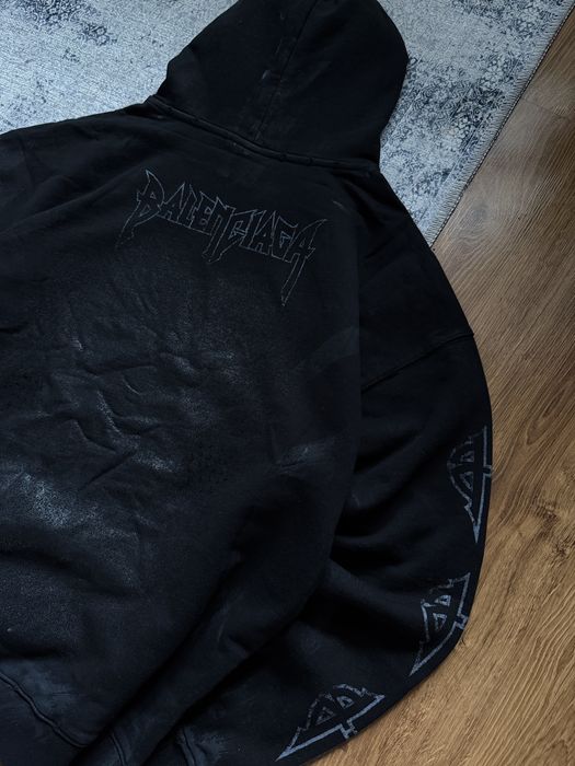 Худі Balenciaga paris distressed hoodie баленсіага кофта оверсайз boxy