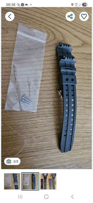Szary pasek do zegarka Casio GW-9200- zamiennik.
