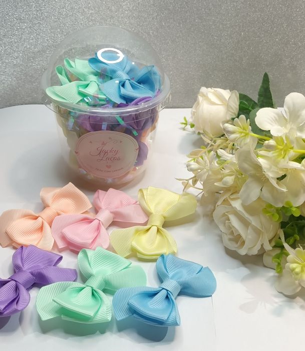 Kit Com 12 Laços Infantis com 6 Cores