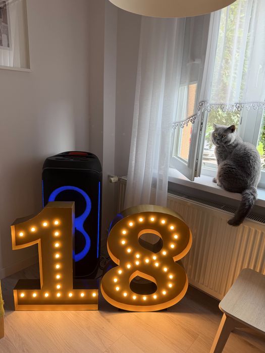 Wynajem podświetlane cyfry LED "18" i "50" - Urodziny, Impreza