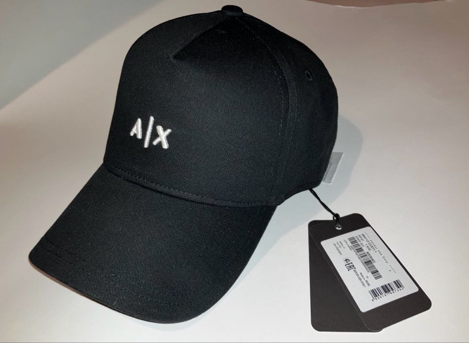 Кепка Armani Exchange колір чорний ОРИГИНАЛ ‼️
