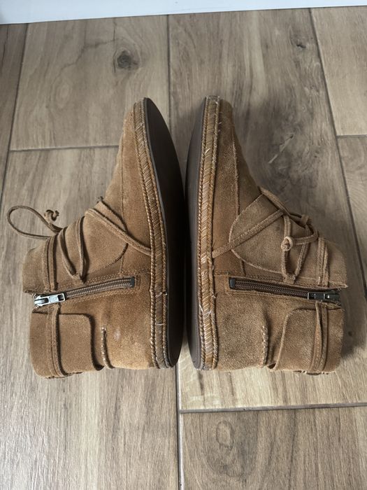 Skórzane ugg zamszowe kamelowe brąz