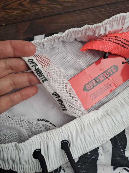 M (48) OFF-WHITE плавальні шорти офф вайт плавки шорты белые пляжные
