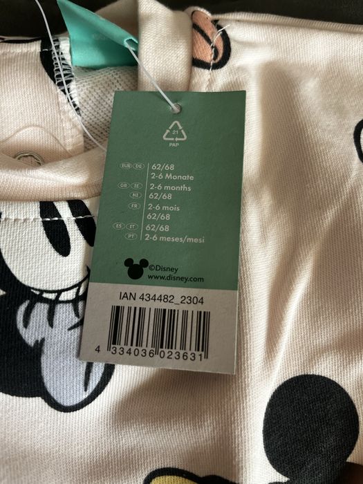 Śliczny dres dziewczęcy Disney Minnie 62/68 Nowy