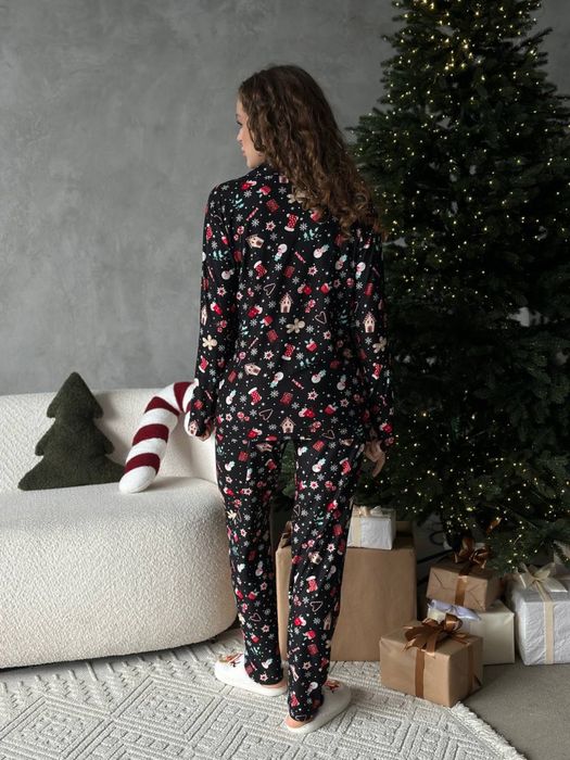 Байкова піжама байковая новогодняя пижама домашний костюм
