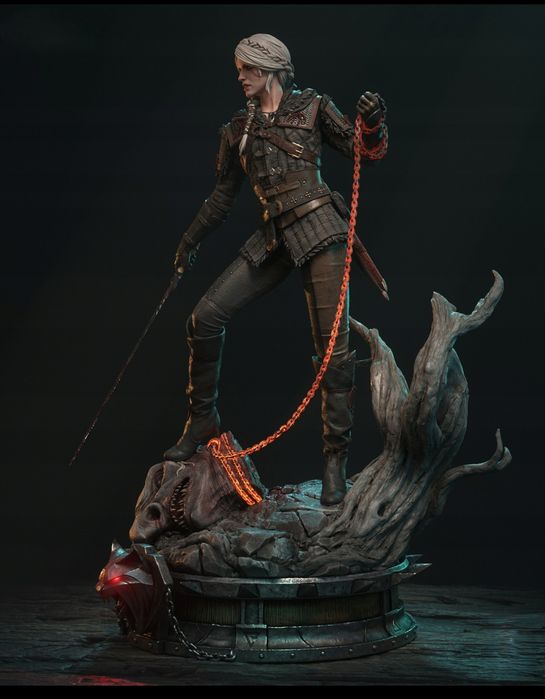 Figurka Ciri Wiedźmin 4 wydruk 3D