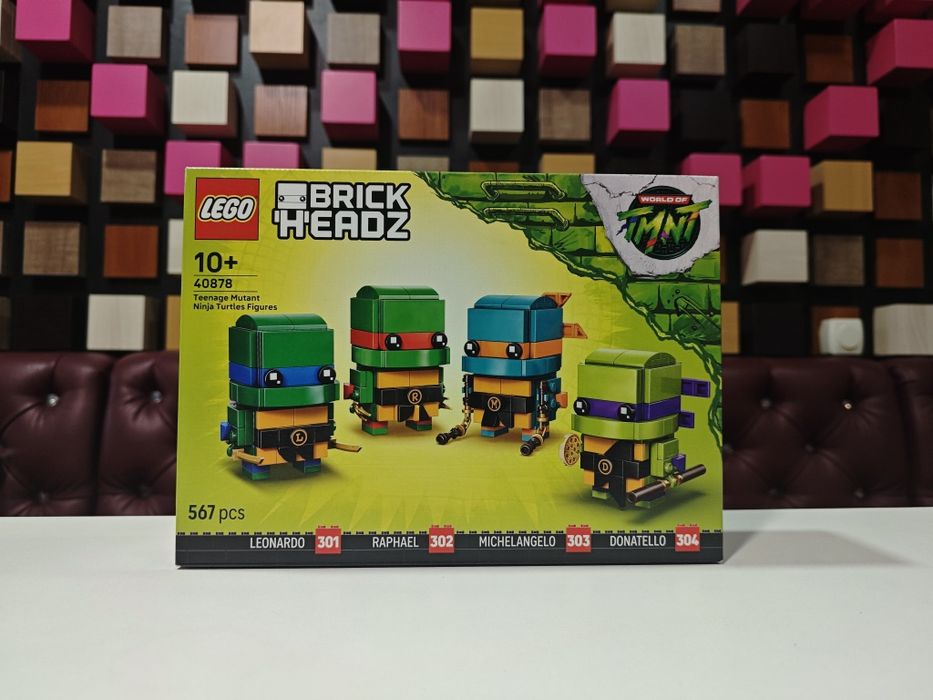 LEGO 40878 BrickHeadz  Фігурки Черепашок-ніндзя.