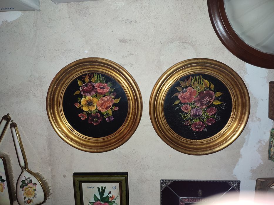 Conjunto de 2 quadros redondos