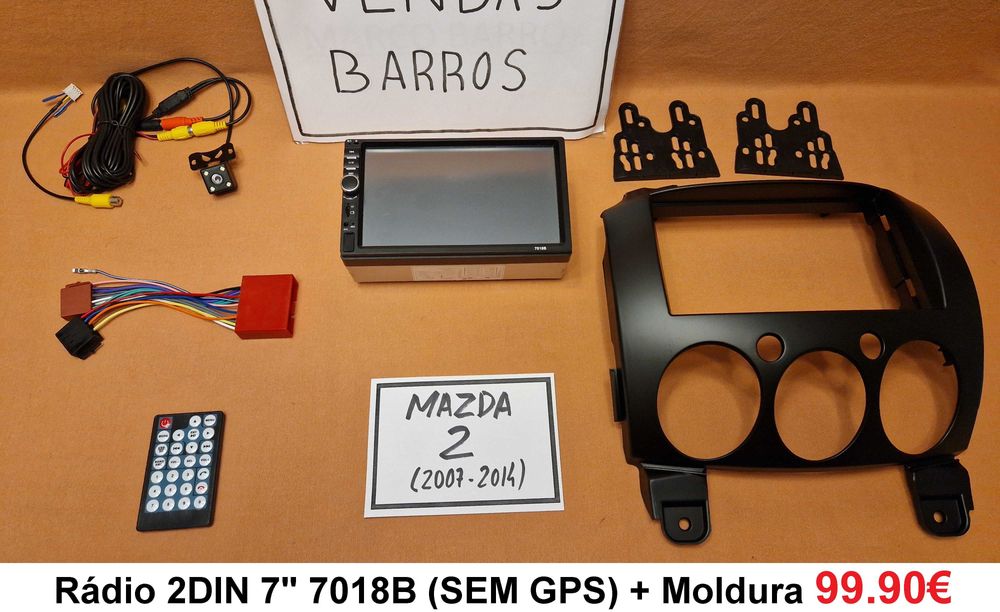 (NOVO) Rádio 2DIN • MAZDA 2 • (Desde 2002 a 2014) • Android GPS WiFi