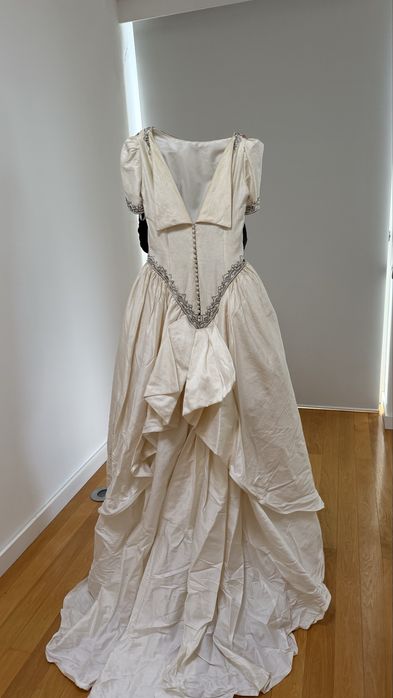 Vestido de noiva / seda natural