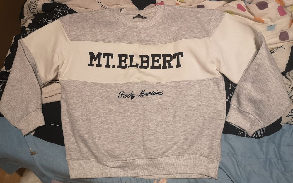 Bluza szaro biała sinsay S