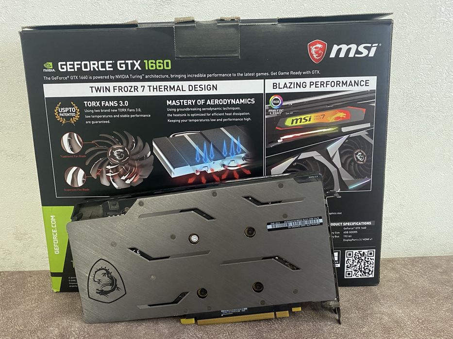 Відеокарта Geforce GTX 1660 MSI GAMING X 6 GB