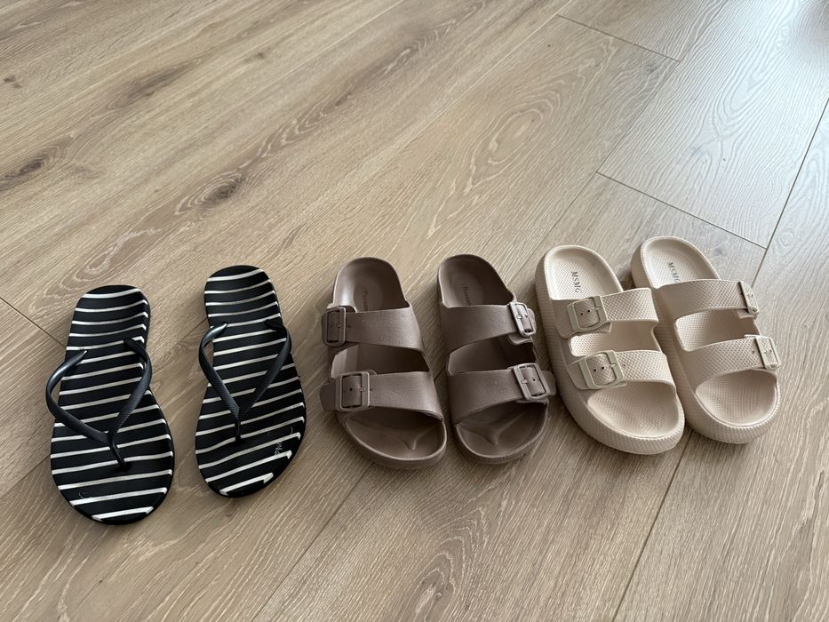 Oddam za darmo damskie klapki - 3 pary , rozmiar 38