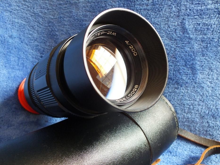 Obiektyw / Teleobiektyw Jupiter 21M 4/200 + pokrowiec tuba Stan Idealn