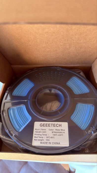 PLA Geeetech Preto Azul Wood