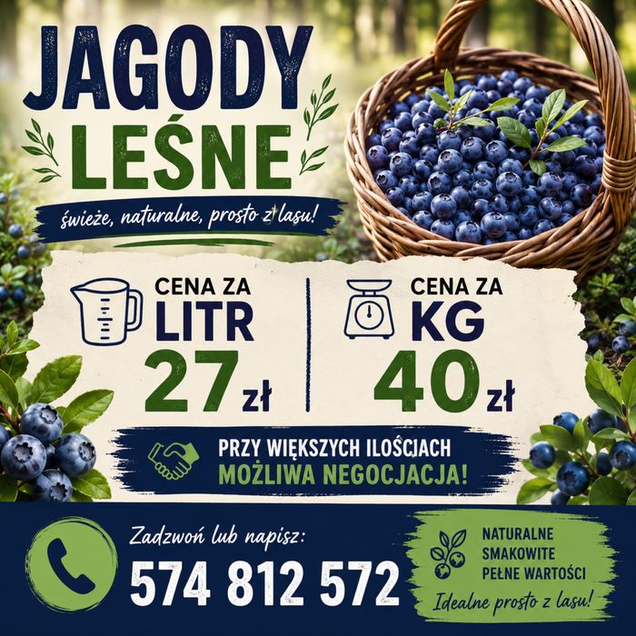 Jagody leśne swieże